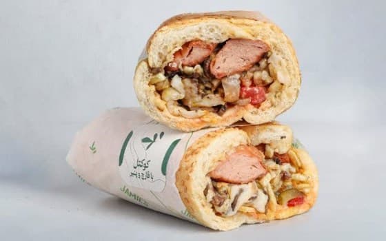 ساندویچ کوکتل با قارچ و پنیر